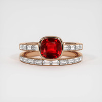 1.50 Ct. Ruby Ring, 14K Rose Gold 1