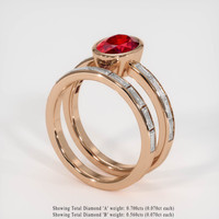 1.97 Ct. Ruby Ring, 14K Rose Gold 2