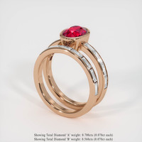 2.03 Ct. Ruby Ring, 14K Rose Gold 2