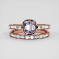 0.89 Ct. Pinkish Purple Sapphire Ring, 14K Rose Gold 1