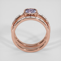 0.89 Ct. Pinkish Purple Sapphire Ring, 18K Rose Gold 3