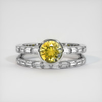 0.92 Ct. Bi Color Sapphire Ring, 14K White Gold 1