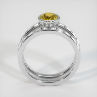 0.92 Ct. Bi Color Sapphire Ring, 14K White Gold 3