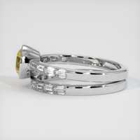 0.92 Ct. Bi Color Sapphire Ring, 14K White Gold 4