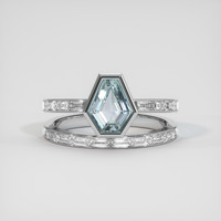 1.12 Ct. Sapphire Ring, 14K White Gold 1