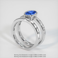1.24 Ct. Sapphire Ring, 14K White Gold 2