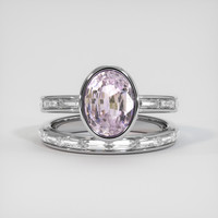 3.05 Ct. Sapphire Ring, 14K White Gold 1