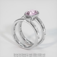 3.05 Ct. Sapphire Ring, 14K White Gold 2