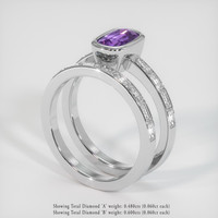 1.60 Ct. Sapphire Ring, 14K White Gold 2