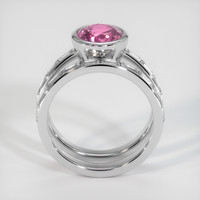 2.15 Ct. Pink Sapphire Ring, 18K White Gold 3