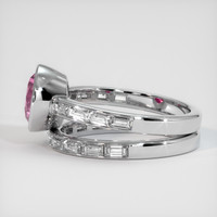 2.15 Ct. Pink Sapphire Ring, 18K White Gold 4