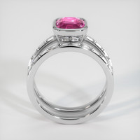 2.26 Ct. Pink Sapphire Ring, 18K White Gold 3