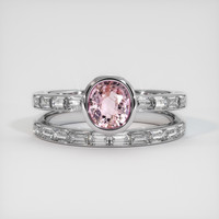 0.73 Ct. Sapphire Ring, 18K White Gold 1