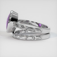 4.22 Ct. Pink Sapphire Ring, 18K White Gold 4