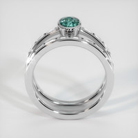 0.82 Ct. Sapphire Ring, 18K White Gold 3