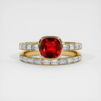 1.50 Ct. Ruby Ring, 10K Yellow Gold 1