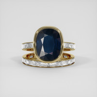 6.15 Ct. Blue Sapphire Ring, 10K Yellow Gold 1