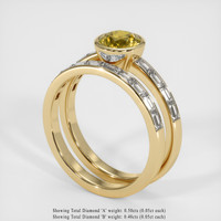 0.92 Ct. Bi Color Sapphire Ring, 14K Yellow Gold 2