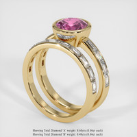 2.15 Ct. Pink Sapphire Ring, 14K Yellow Gold 2