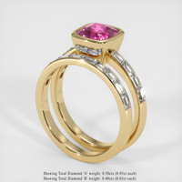 2.26 Ct. Pink Sapphire Ring, 14K Yellow Gold 2