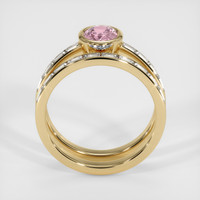 0.73 Ct. Pink Sapphire Ring, 14K Yellow Gold 3