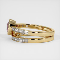 0.73 Ct. Pink Sapphire Ring, 14K Yellow Gold 4