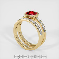 1.50 Ct. Ruby Ring, 14K Yellow Gold 2