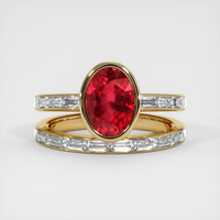 2.31 Ct. Ruby Ring, 14K Yellow Gold 1