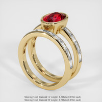 2.31 Ct. Ruby Ring, 14K Yellow Gold 2