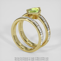 1.15 Ct. Bi Color Sapphire Ring, 14K Yellow Gold 2