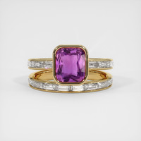 2.32 Ct. Pinkish Purple Sapphire Ring, 14K Yellow Gold 1