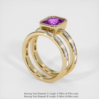 2.32 Ct. Pinkish Purple Sapphire Ring, 14K Yellow Gold 2