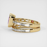2.32 Ct. Pinkish Purple Sapphire Ring, 14K Yellow Gold 4