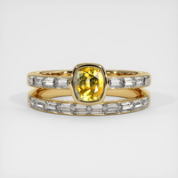 0.76 Ct. Sapphire Ring, 18K Yellow Gold 1