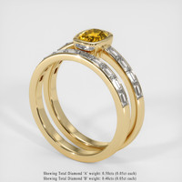 0.76 Ct. Sapphire Ring, 18K Yellow Gold 2