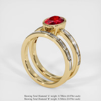 1.97 Ct. Ruby Ring, 18K Yellow Gold 2