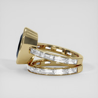 6.15 Ct. Blue Sapphire Ring, 18K Yellow Gold 4