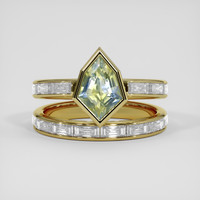 1.15 Ct. Bi Color Sapphire Ring, 18K Yellow Gold 1
