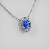 1.24 Ct. Blue Sapphire Necklace, Platinum 950 2