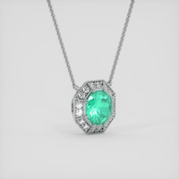 1.03 Ct. Emerald Necklace, Platinum 950 2