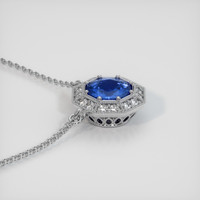 1.10 Ct. Blue Sapphire Necklace, 14K White Gold 3