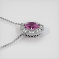 1.11 Ct. Sapphire Necklace, 14K White Gold 3