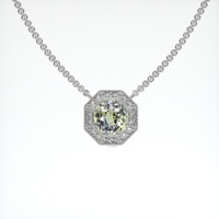 2.16 Ct. Sapphire Necklace, 14K White Gold 1