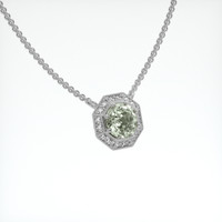 2.16 Ct. Sapphire Necklace, 14K White Gold 2