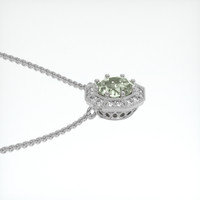 2.16 Ct. Bi Color Sapphire Necklace, 14K White Gold 3
