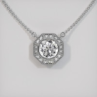 0.54 Ct. Sapphire Necklace, 14K White Gold 1