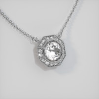 0.54 Ct. Sapphire Necklace, 14K White Gold 2