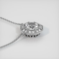 0.54 Ct. Sapphire Necklace, 14K White Gold 3