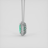 1.03 Ct. Emerald Necklace, 18K White Gold 3