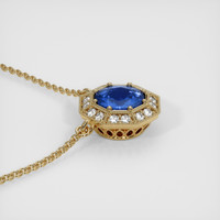 1.10 Ct. Sapphire Necklace, 14K Yellow Gold 3